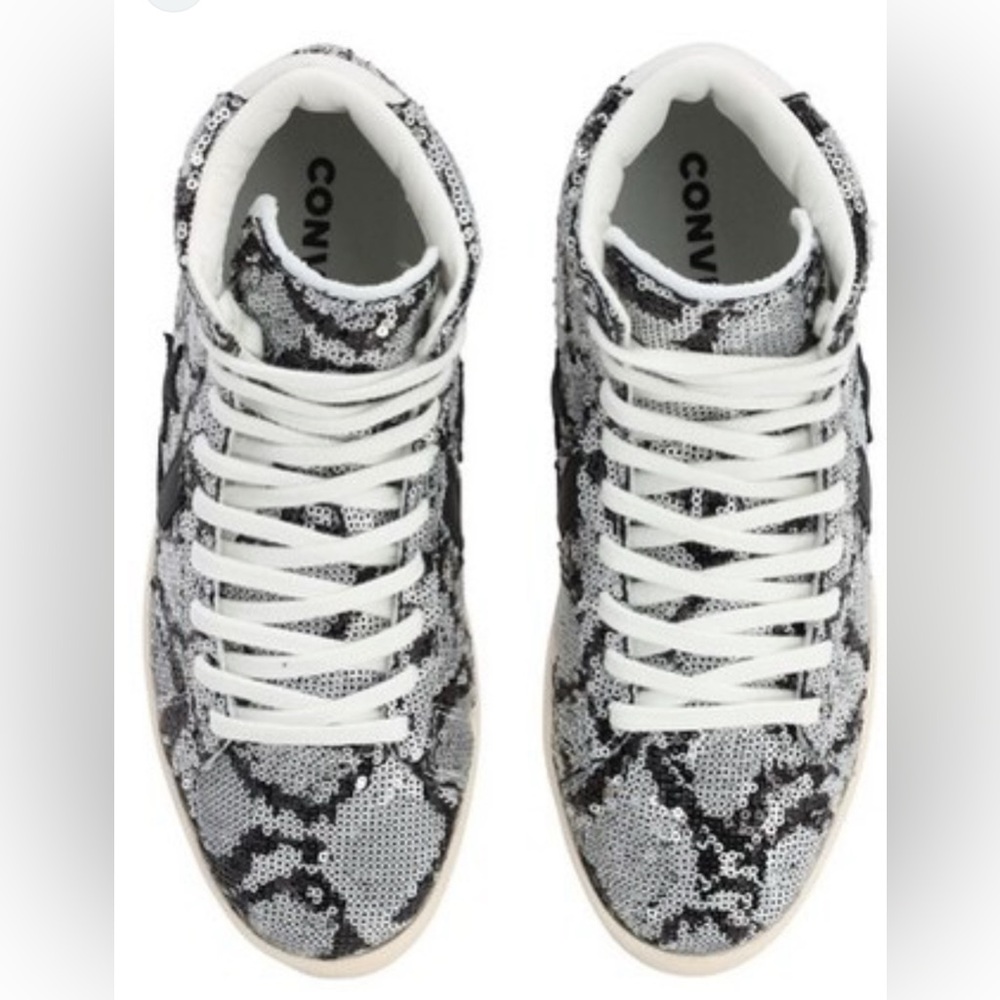Converse Monochrome Sequin High-Tops - Picture 2 of 5